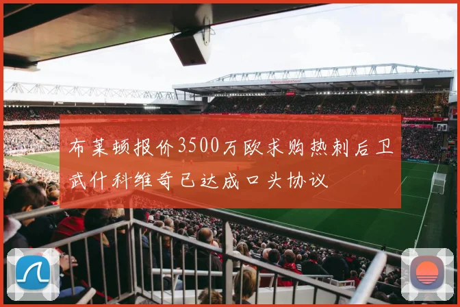 布莱顿报价3500万欧求购热刺后卫武什科维奇已达成口头协议